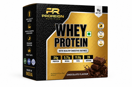 Premium Whey Protein Powder (Chocolate Flavor) | 24g Protein, BCAAs & EAAs | Muscle Growth & Recovery